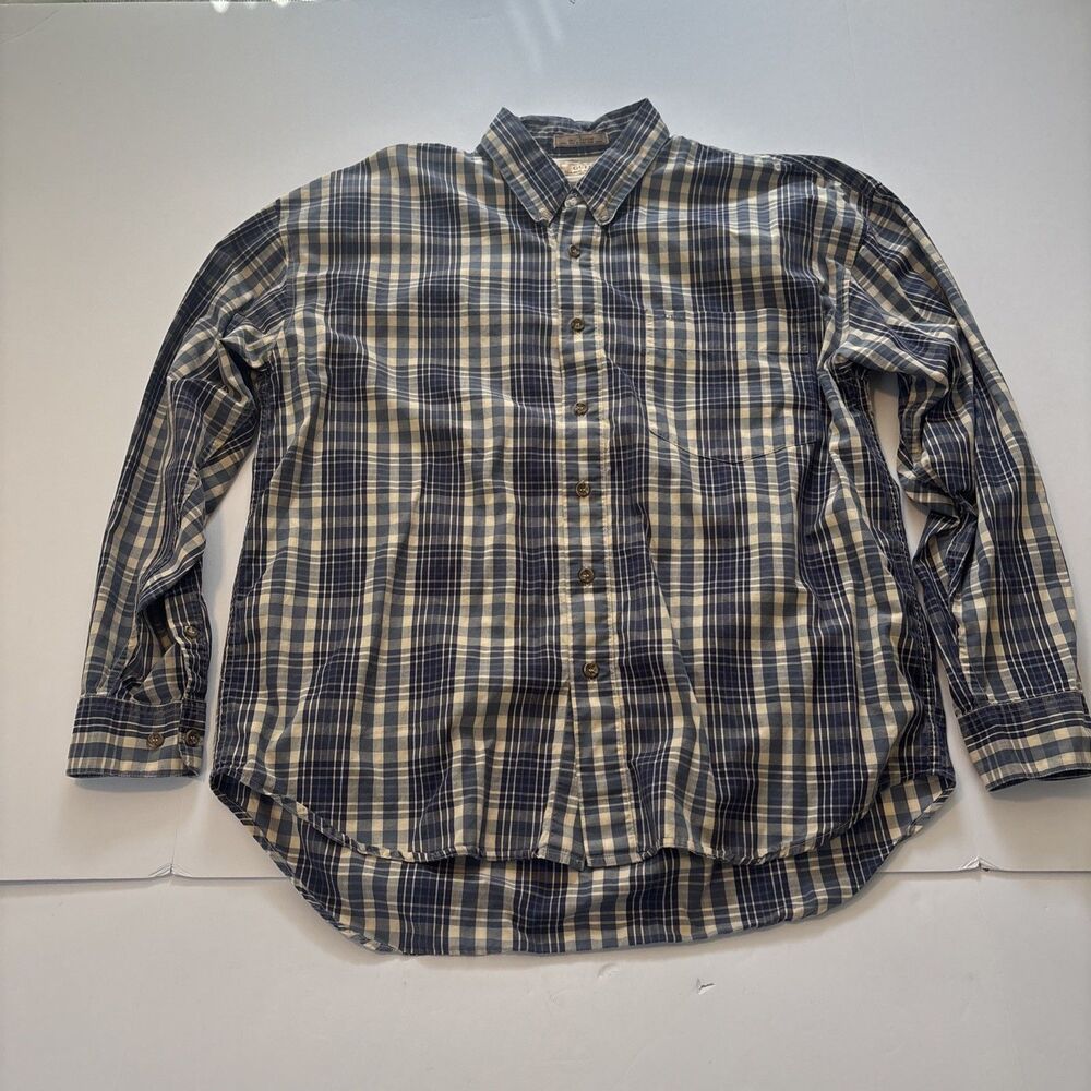 Vintage 90s Guess Classic Sportswear Men’s L Plaid Button-Up Shirt Rare Cotton